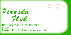 piroska flek business card